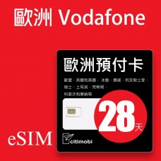 eSIM歐洲上網 - Vodafone高速上網與通話預付卡